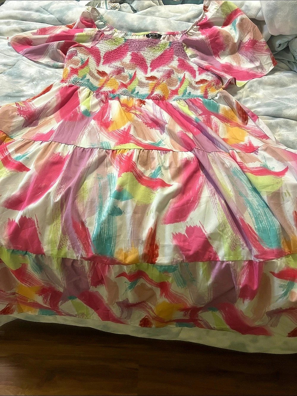 BloomChic Abstract  Dress in Pink & Green Size 26